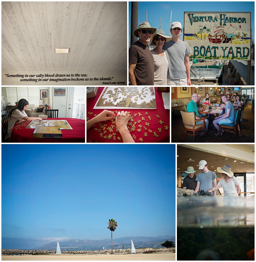 Morning walk in the Ventura Harbor Boat Yard with my parents and Caleb, followed by dinner at a New York Deli with my brother and his family (a New York Deli in CA? &nbsp;Yup!)