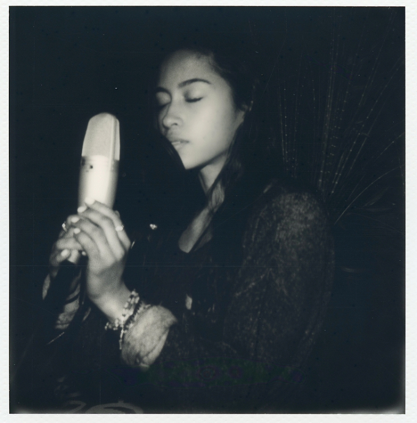 Sonia Morant in the recording studio